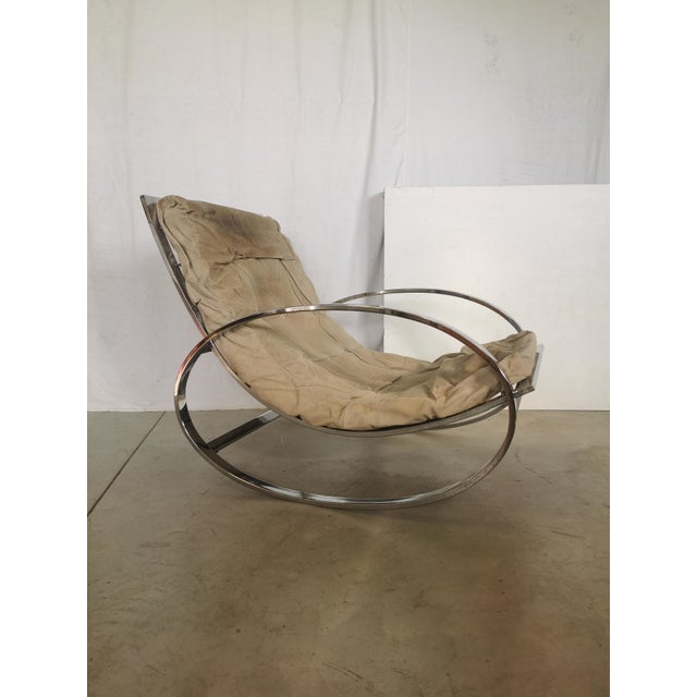 Ellipse Rocking Armchair by Renato Zevi, 1970 For Sale - Image 9 of 9