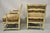 Mid 20th Century Vintage French Country Cream Distress Painted Lounge Arm Chairs & Ottoman - 3 Pieces For Sale - Image 10 of 12