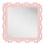 Fleur Home Garden District Satsuma Square Mirror in Authentic Pink, 30x30 For Sale