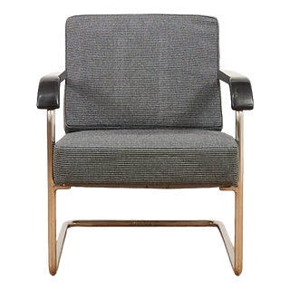 Model 1435 Cantilever Chair in Chrome-Plated Tubular Steel by Werner Max Moser for Embru, 1930s For Sale