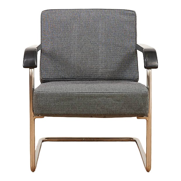Model 1435 Cantilever Chair in Chrome-Plated Tubular Steel by Werner Max Moser for Embru, 1930s For Sale