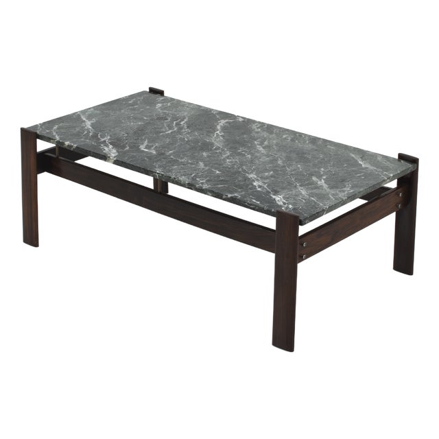Green Marble Coffee Table by Percival Lafer, Brazil, 1970s For Sale