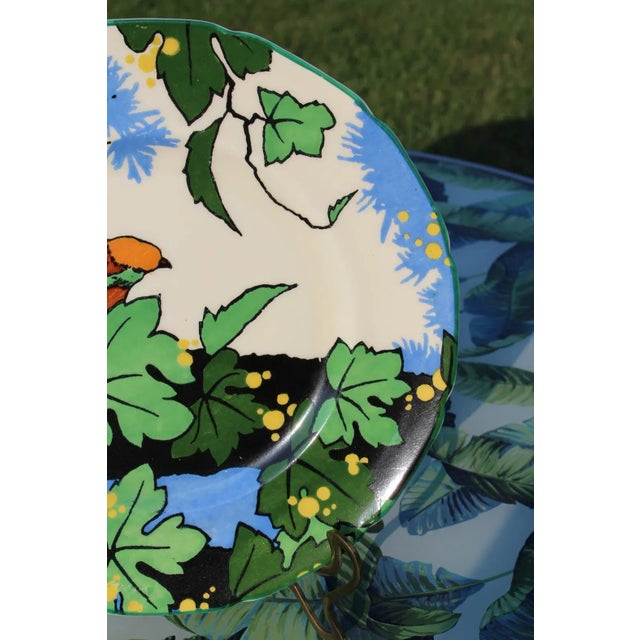 1930s Royal Doulton Art Deco Bird Dinner Plate For Sale - Image 6 of 13