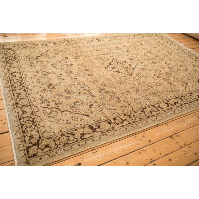 Sand Vintage Distressed Arak Carpet - 6'11" x 10'5" For Sale - Image 8 of 11