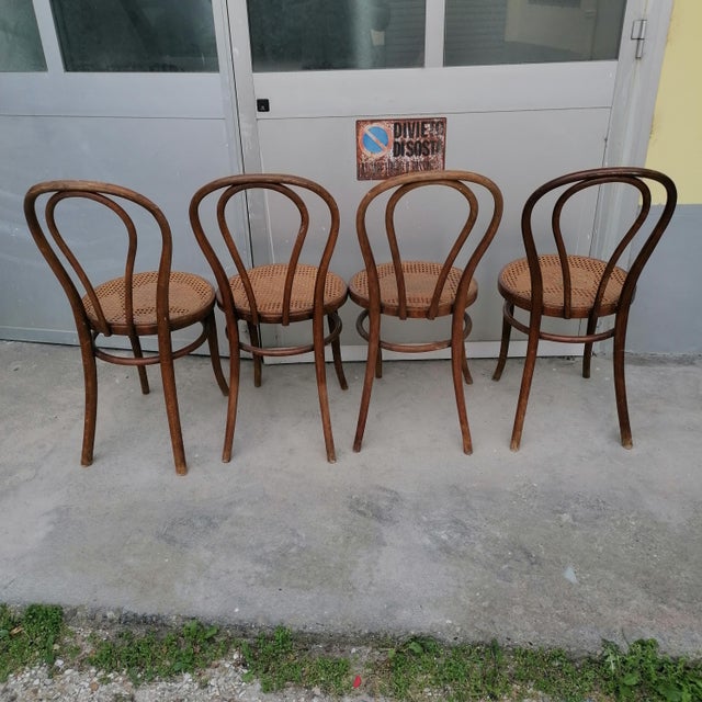 Model No. 18 Chairs from Gebrüder Thonet and Wackerlin & C., 1980s, Set of 7 For Sale - Image 11 of 18