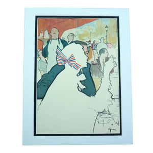 Original René Gruau "Bistro" Illustration: 1950 "Flair" Paris Issue Matted 11x14