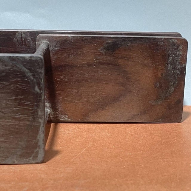 Brown Vintage Chinese Rosewood Miniature Scholar's Display Stand (Curio) - 18cm For Sale - Image 8 of 9