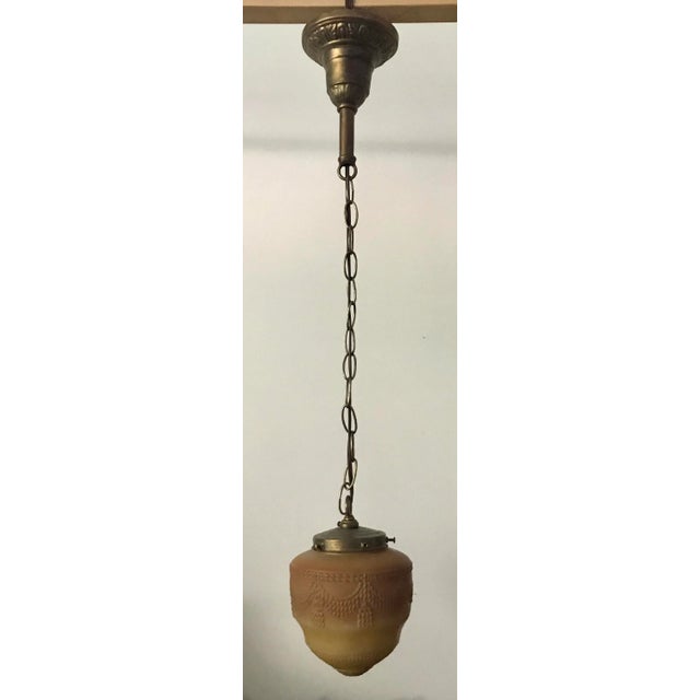 Art Deco Art Deco Glass Pendant Light With Tassel Detail For Sale - Image 3 of 8