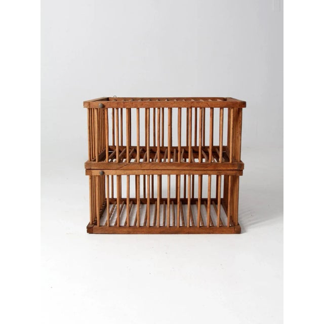 Vintage Wooden Farm Crates Pair For Sale - Image 6 of 13