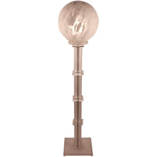 Murano Ball Top Lucite Stem Floor Lamp For Sale