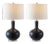 Nilla Gourd Table Lamp in Navy - a Pair For Sale