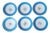 Paris Porcelain Dessert Plates, 19th Century, Set of 6 For Sale