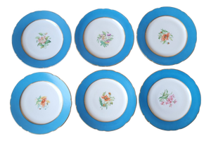 Paris Porcelain Dessert Plates, 19th Century, Set of 6