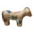 1960s Signed South African Felix Raku 7” Dog Figurine W/ Crackle & Panels For Sale