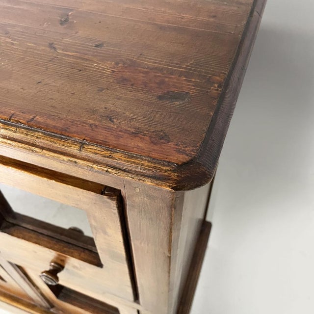 Wood Italian Art Deco Chest of Drawers in Wood and Glass, 1930s For Sale - Image 7 of 18