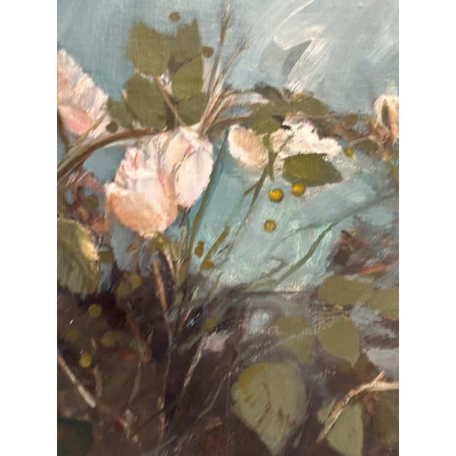 M. Jakobsson, White Flowers, 1950s, Oil on Canvas, Framed For Sale - Image 6 of 18