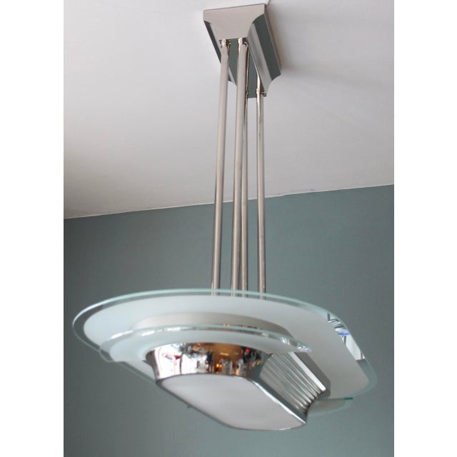 1930s Art Deco Pendant Lamp by Henri Petitot for Atelier Petitot, 1930s For Sale - Image 5 of 18