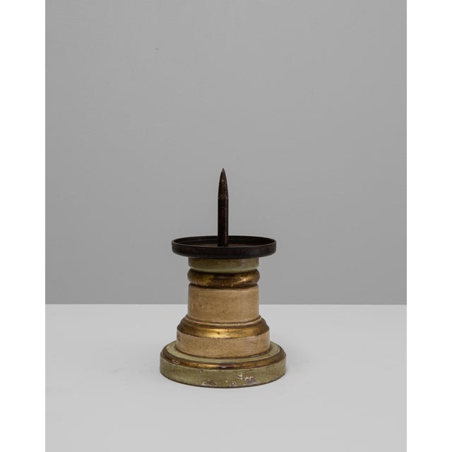 French 19th Century French Wooden Candlestick Holder For Sale - Image 3 of 18