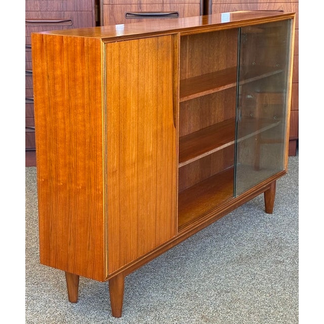 Brown European Mid Century Modern Teak Bookcase / Cabinet by McIntosh, Kirkcaldy, Scotland.1960 For Sale - Image 8 of 9