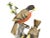 Late 20th Century Windup Musical American Robin Birds Figurine by Royal Crown on Wooden Base For Sale - Image 6 of 12