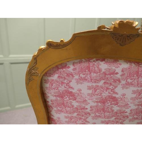 Napoleon III French Gilt Salon Chairs, Set of 2 For Sale - Image 6 of 8