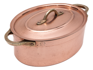 Vintage Copper Casserole Dish, 1950s