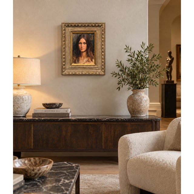 Richard Alan Schmid - 1969 Portrait of a Brunette Model - Oil Painting For Sale - Image 10 of 10