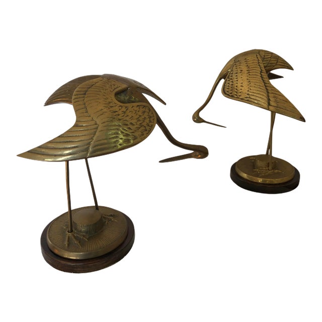 Vintage Brass Frederick Cooper Birds - a Pair For Sale