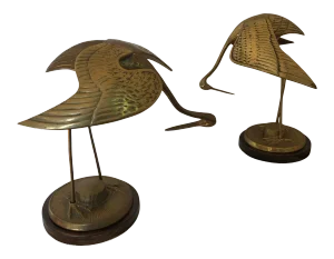 Vintage Brass Frederick Cooper Birds - a Pair