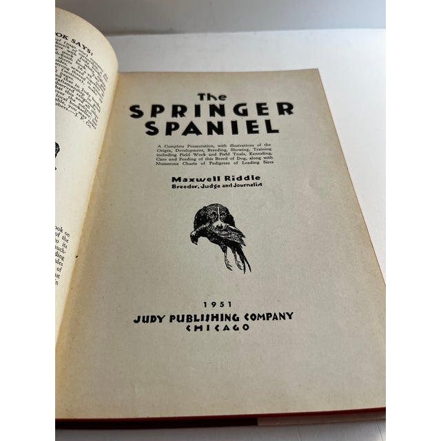 1951 the Springer Spaniel by Maxwell Riddle Book | Chairish