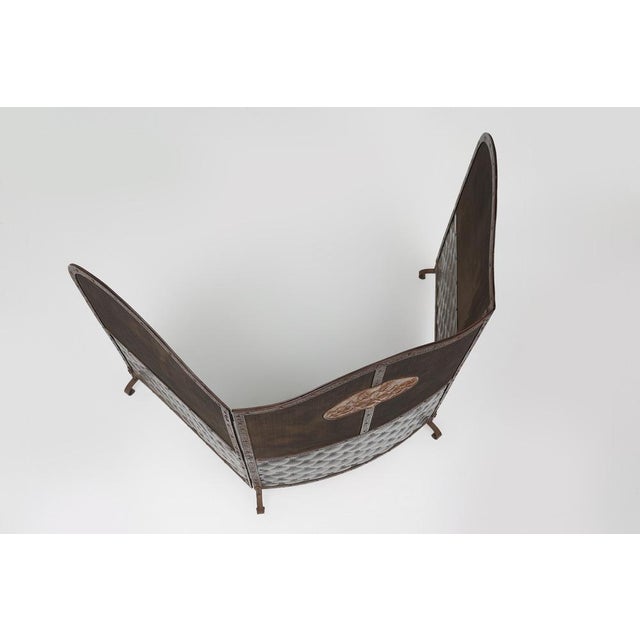 French Art Deco Wrought Iron Fireplace Screen, 1890s For Sale - Image 14 of 16