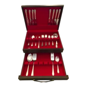 Antique Community Plate "Hampton Court" Silverware Set- 42 Pieces