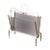 Italian Brass Magazine Rack with Transparent Glass, 1950s For Sale