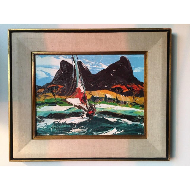 Coastal Paul Blain Henrie California Mid Century Seascape Oil on Canvas For Sale - Image 3 of 8
