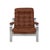 Mid-Century Modern Tufted Vinyl & Chrome Recliner For Sale - Image 3 of 9