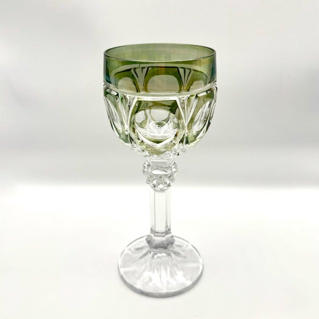 Late 20th Century Late 20th Century Nachtmann "Napoleon" Colored Crystal Water Goblets (Set of 5) For Sale - Image 5 of 8