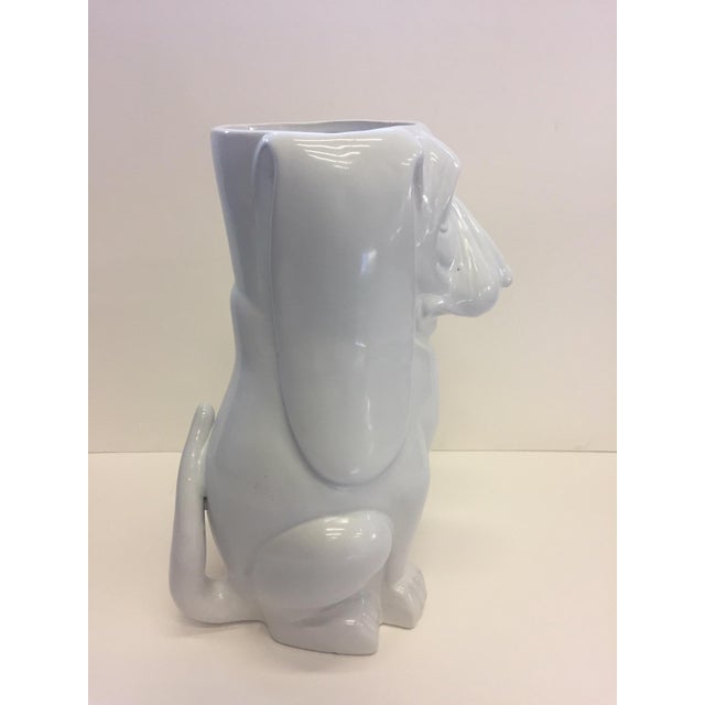Italian Hound Dog White Ceramic Umbrella Stand Chairish