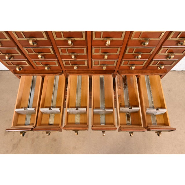 MidCentury Modern Maple 60Drawer Library Card Catalog Filing