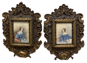 Portraits, Watercolours, Early 1800s, Framed, Set of 2