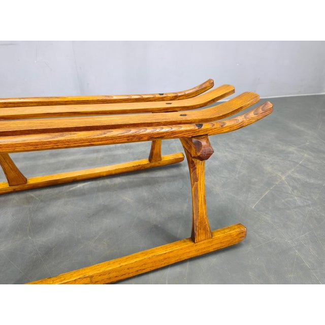 Oak Sled, Former Czechoslovakia, 1930s For Sale - Image 9 of 15