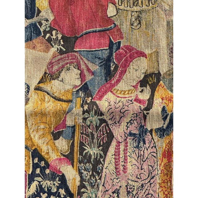Textile Vintage French Screen Printed Tapestry, 1970s For Sale - Image 7 of 18
