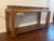 Beautiful, Burlwood Chow Leg Ming Style, Beveled Smoked Glass Panel Insert, Sofa/Entryway table..