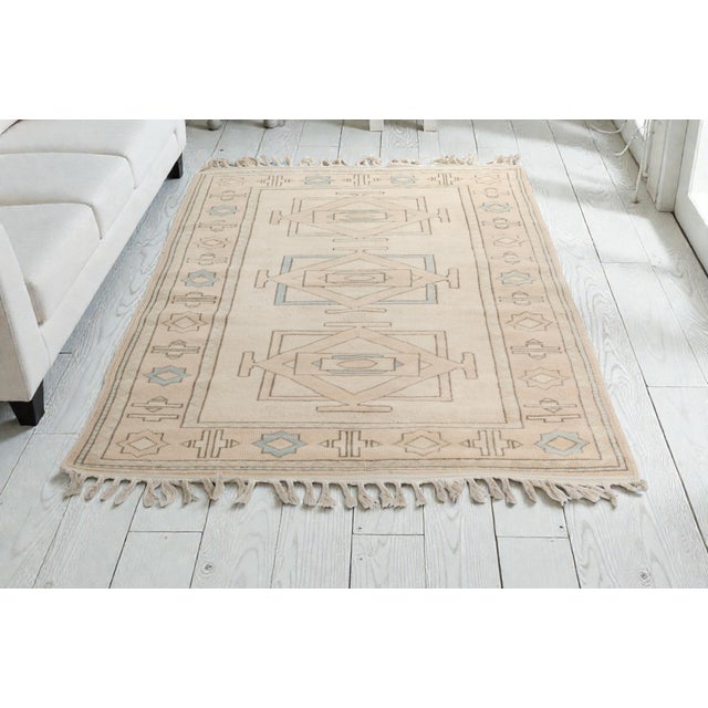 Mid 20th Century Oushak Anatolian Wool Rug For Sale - Image 4 of 8
