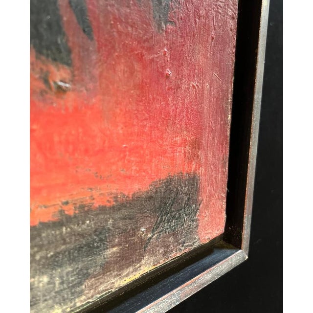 Frank Chabry, Flowers in a Glass, Oil on Canvas For Sale - Image 7 of 10