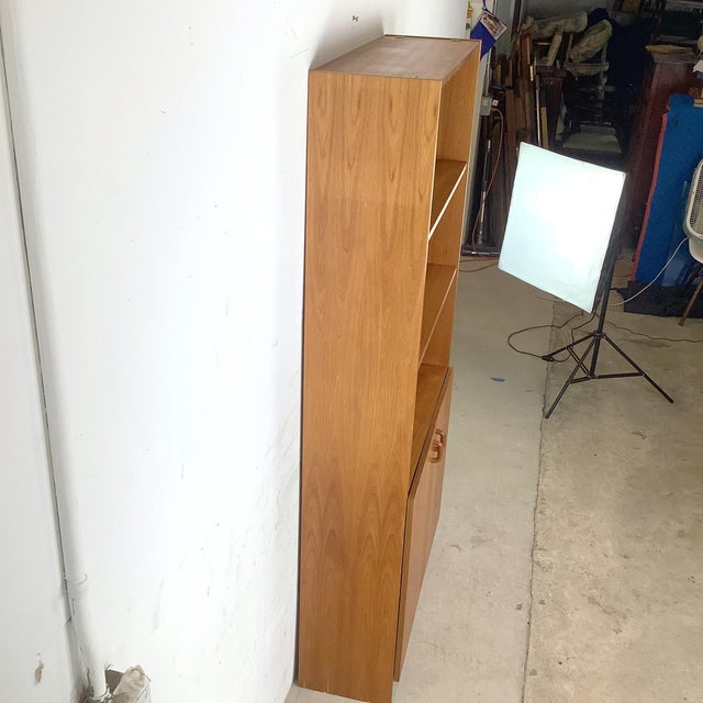 Scandinavian Modern Teak Bookcase Cabinet For Sale - Image 10 of 18