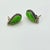 Ralph Lauren 1950s Vintage Southwestern Navajo Americana Carico Lake Sterling & Green Turquoise Stud Earrings - A Pair For Sale - Image 4 of 12