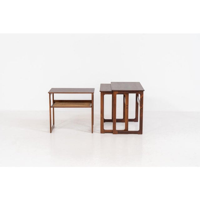 CFC Silkeborg Model 219 Nesting Tables by Johannes Andersen & Illum Wikkelso, Set of 3 For Sale - Image 4 of 14