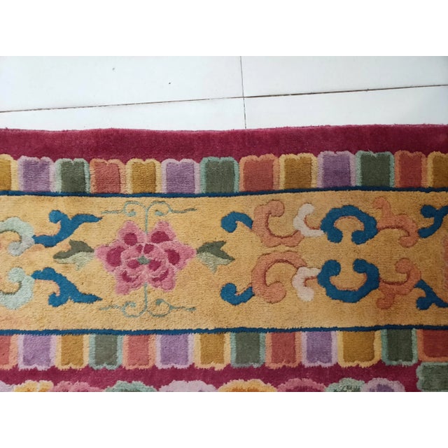 1920s 1920s Chinese Art Deco Dragon Carpet ( 8'8" x 11'9" - 264 x 358 ) For Sale - Image 5 of 12