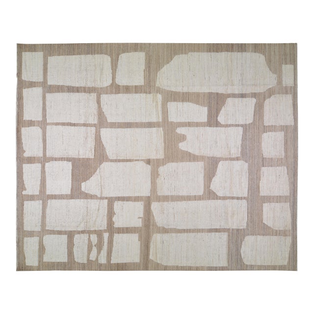 Moroccan Hand Knotted Wool Rug, 9'1"x11'10" For Sale