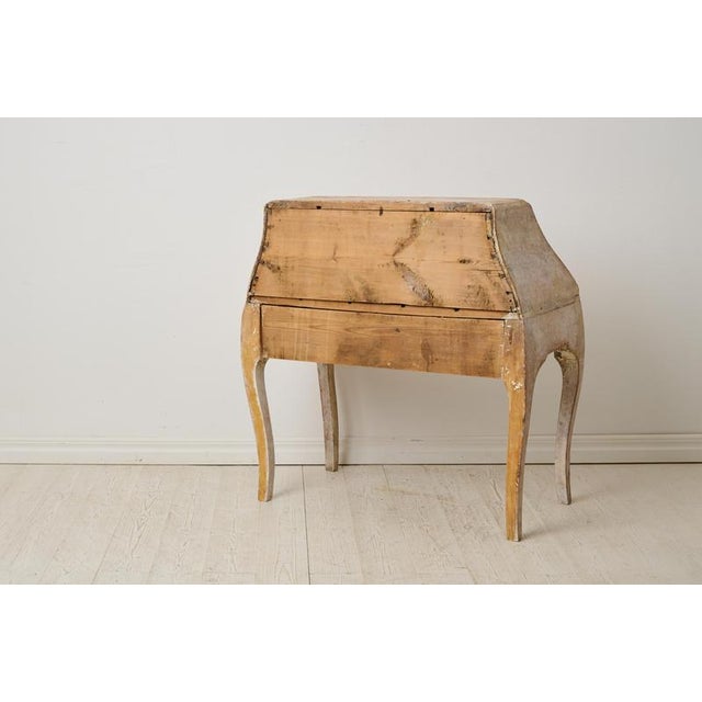 Brown Antique Swedish Rococo Secretary with Drawers For Sale - Image 8 of 12